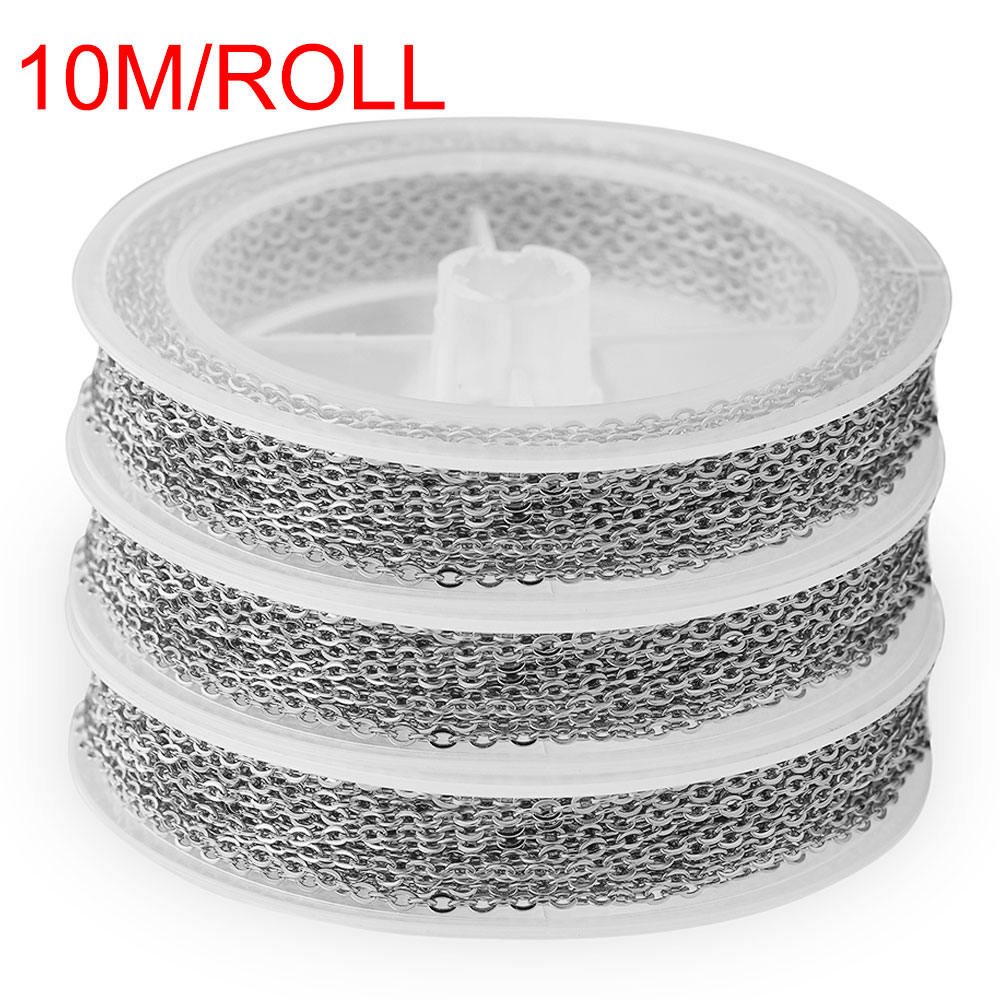Chain Roll Cable - 10m/Rolle No Fade Edelstahl Kabel ketten