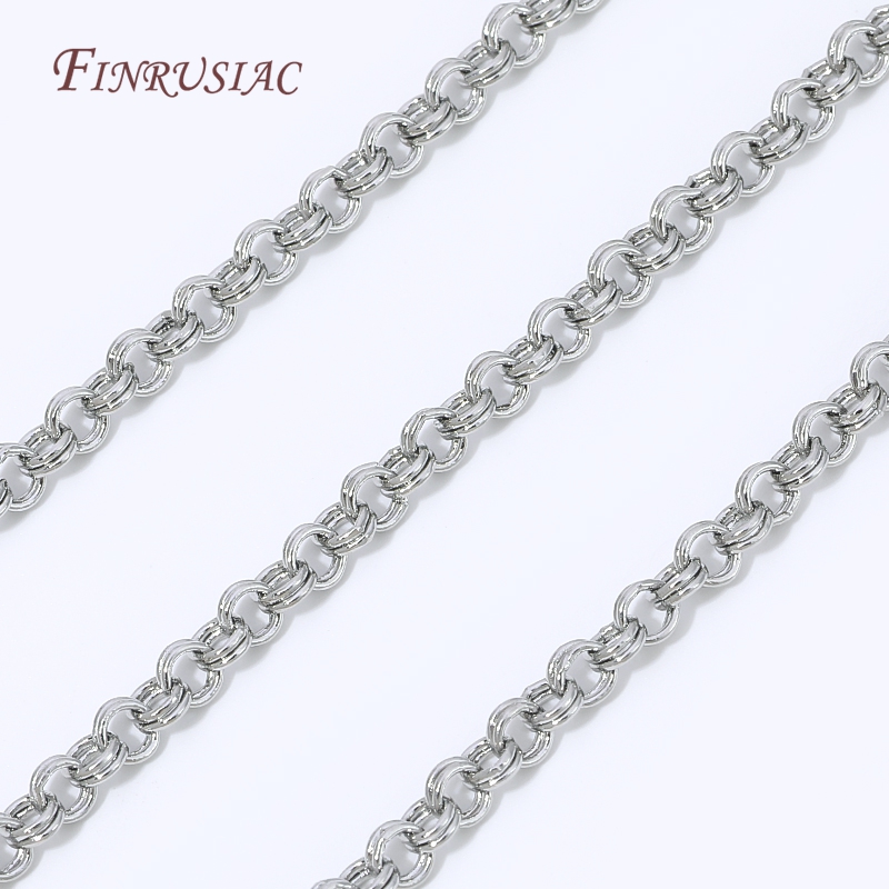Chain Roll Cable - 18K vergoldete Messing-O-Gliederkette, anlaufgeschützt, zierliche O-förmige