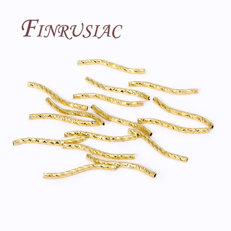 Jewelry Making Youtube - S-förmige Röhrenperlen, 18 Karat vergoldetes Rohr
