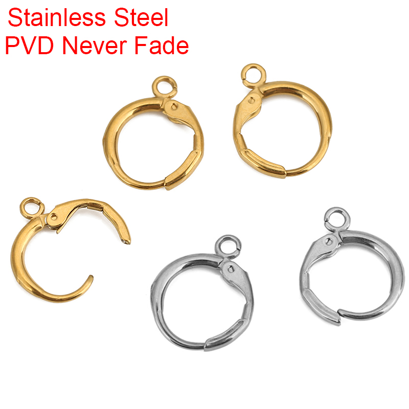 Jewelry Making Parts - 10 Stück PVD verblasst nie Edelstahl-Ohrringhaken