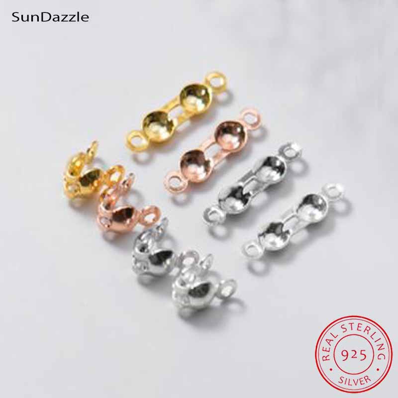 Jewelry Making Parts - 4 Stück Echte Reine 925 Sterling