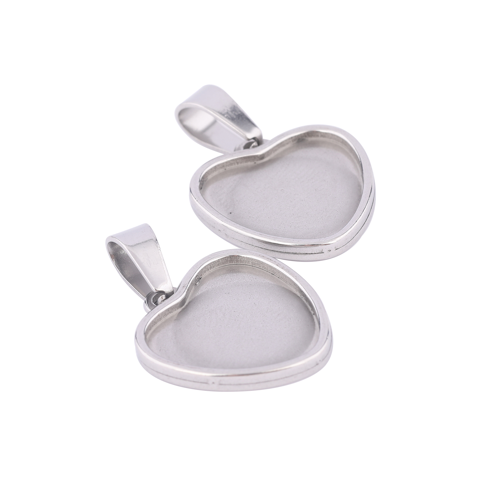Pendant Blank Bezel - 10 stücke Edelstahl Fit 15mm Herz