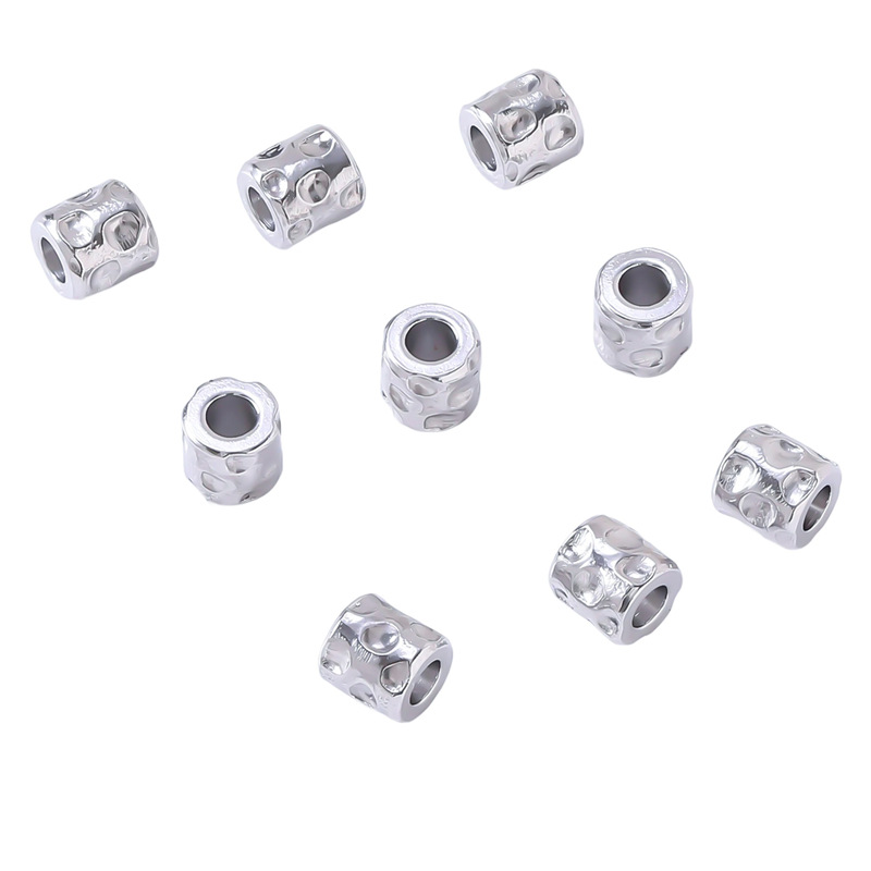 Jewelry Making Youtube - 50 Stück/Lot Edelstahl-Abstandsperlen, lose Metallrohrperlen für