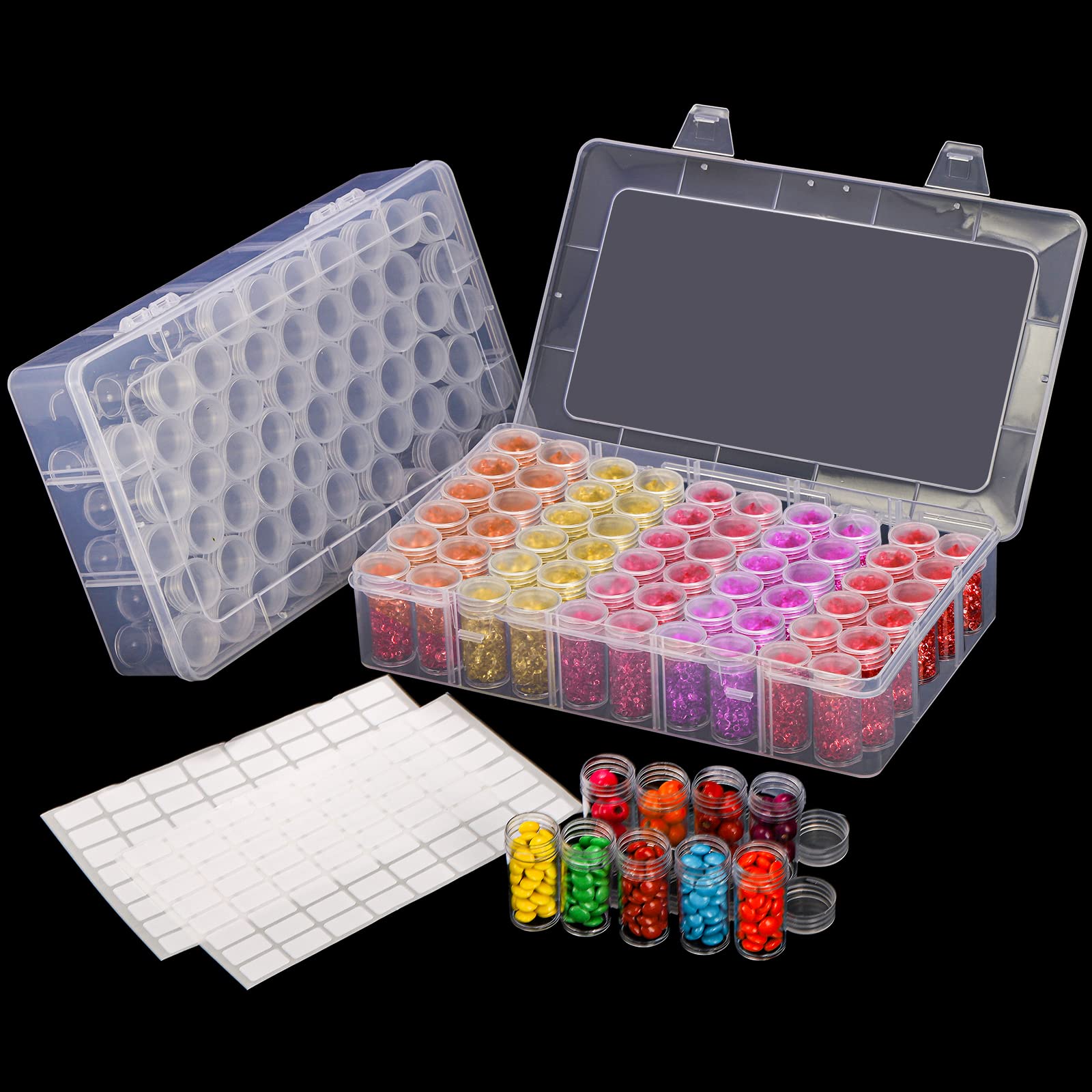 Bead Organizer Tray - 1 Stück 24/30/38/60 Fächer Kunststoff-Aufbewahrungsbox, DIY