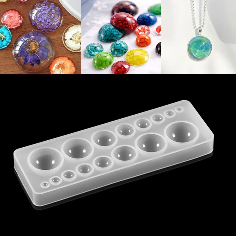 Jewelry Making Tools List - 1 Stück Silikonform Halbkugel Abgeflachter Cabochon