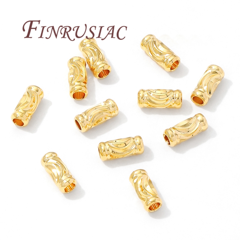 Jewelry Making Youtube - 3mm*7mm Rohrperlen Spacer Perlen 18K vergoldet