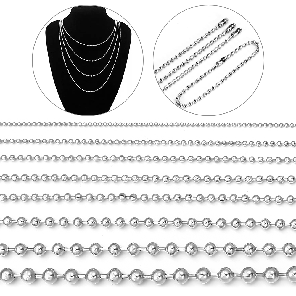 Chain Roll Cable - 5 Yards/Rolle Edelstahl Kugel Perlenkette 1,5-6