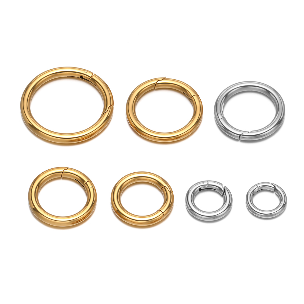 Jewelry Making Parts - 2 Teile/los Runde Federverschlüsse Edelstahl Vergoldet