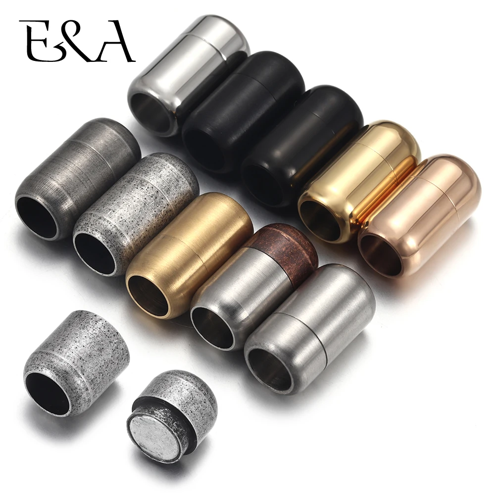 Jewelry Making Parts - Edelstahl 3mm-8mm Runde Magnetverschlüsse Lederarmband Magnet