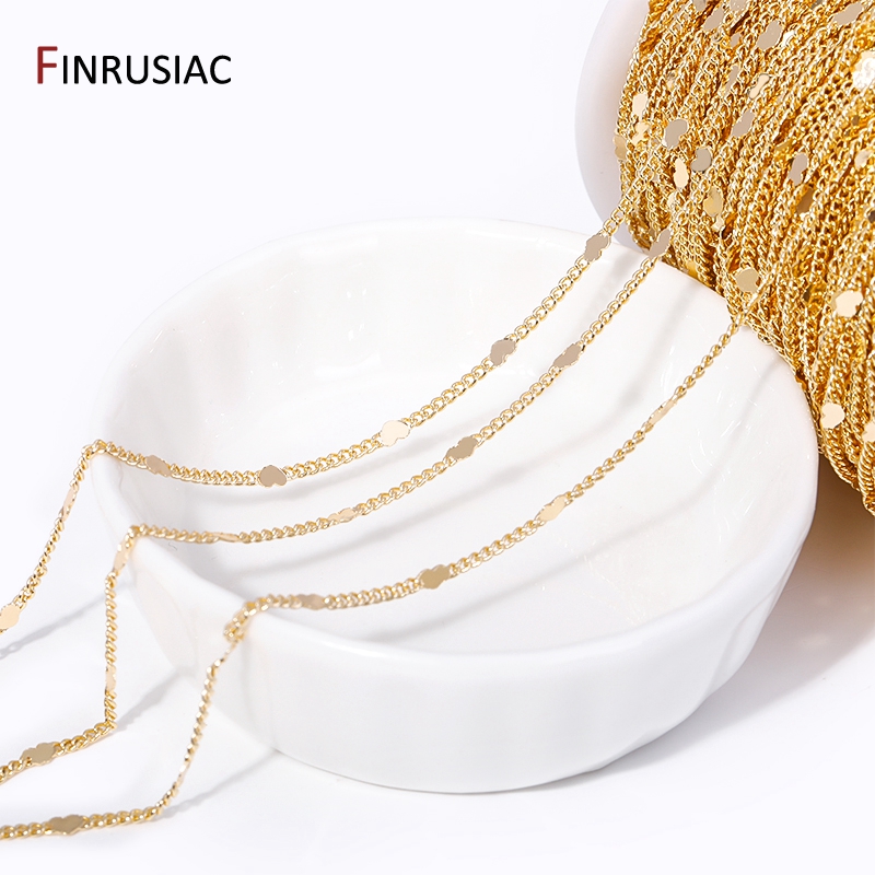 14 Karat vergoldete Messing Pa – Chain Roll Cable Bewertung und Preis