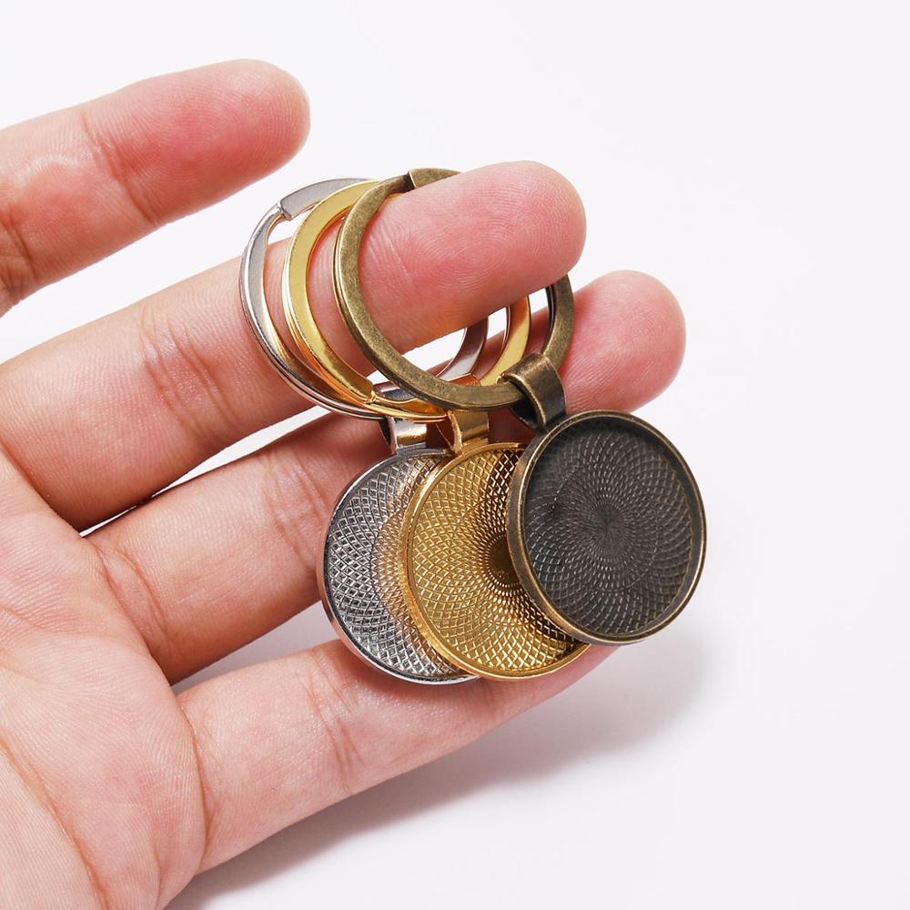 5 Teile/los 25mm Schlüsselbund – Pendant Blank Bezel Bewertung und Preis