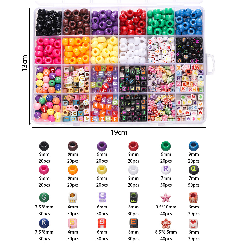 1 Box Bunte Acryl-Pony-Perlen, – Bead Organizer Tray Bewertung und Preis